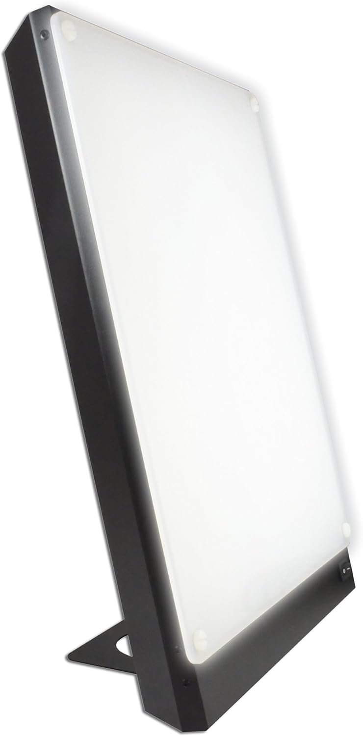 Northern Light Technologies Boxelite – 10000 Lux Light Therapy Lamp – Full Spectrum Lightbox Therapy Light for Natural Mood and Energy Enhancement, Sunlight Desk Lamp, Black
