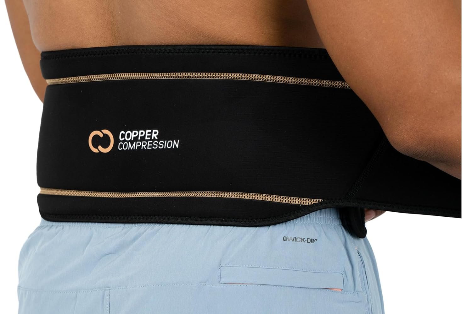 Copper Compression Back Brace. Copper Infused Lumbar Support for Lower Back Relief, Sciatica, Herniated Disc, Scoliosis, Pain & Strains. Adjustable & Breathable. Fits Men & Women (Waist 36″ – 42″)