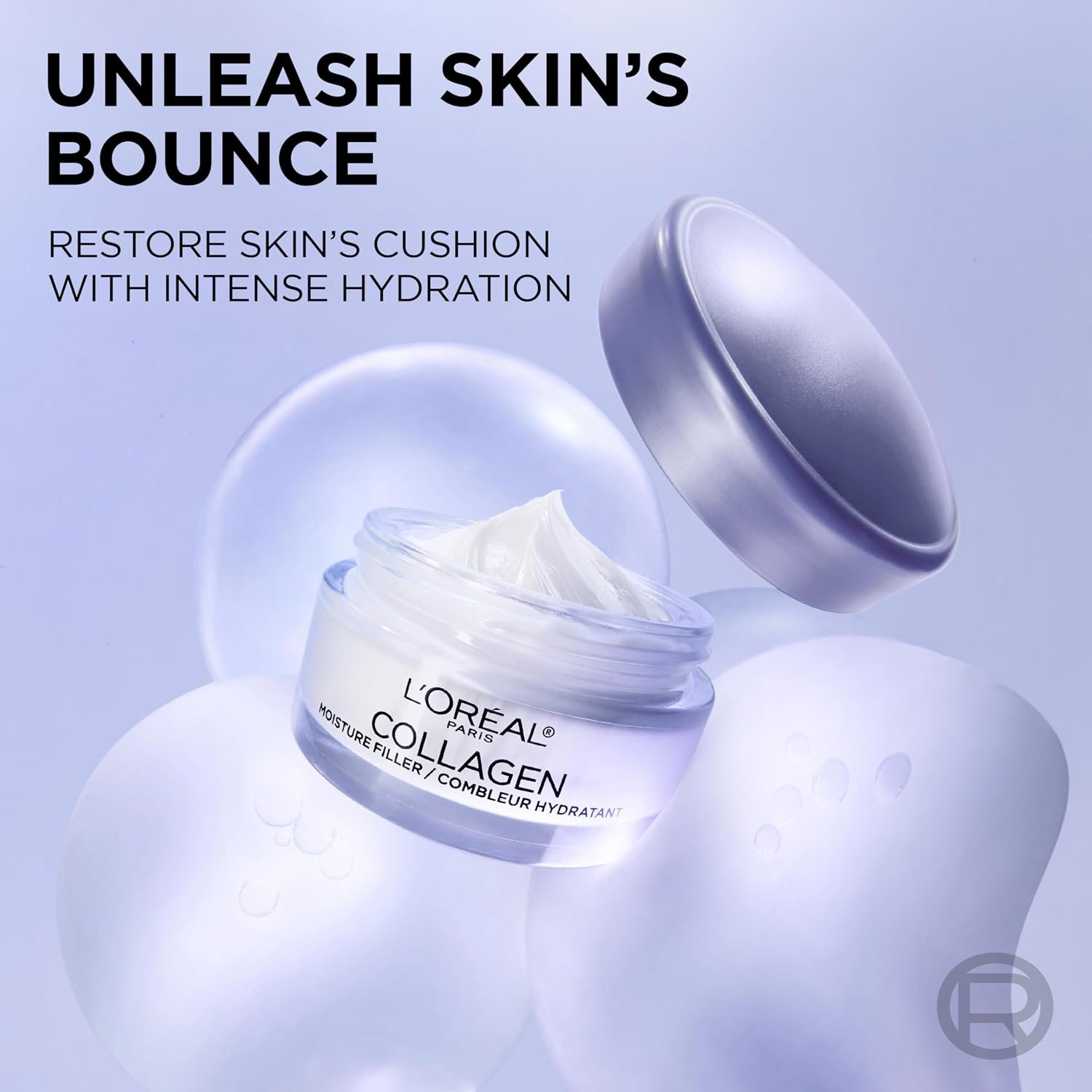 L’Oreal Paris Collagen Moisture Filler Face Cream, Anti-Aging Face Moisturizer, Non-Greasy Fragrance Free Skin Care Formula For Up to 48HR Hydration, 3.4 Oz