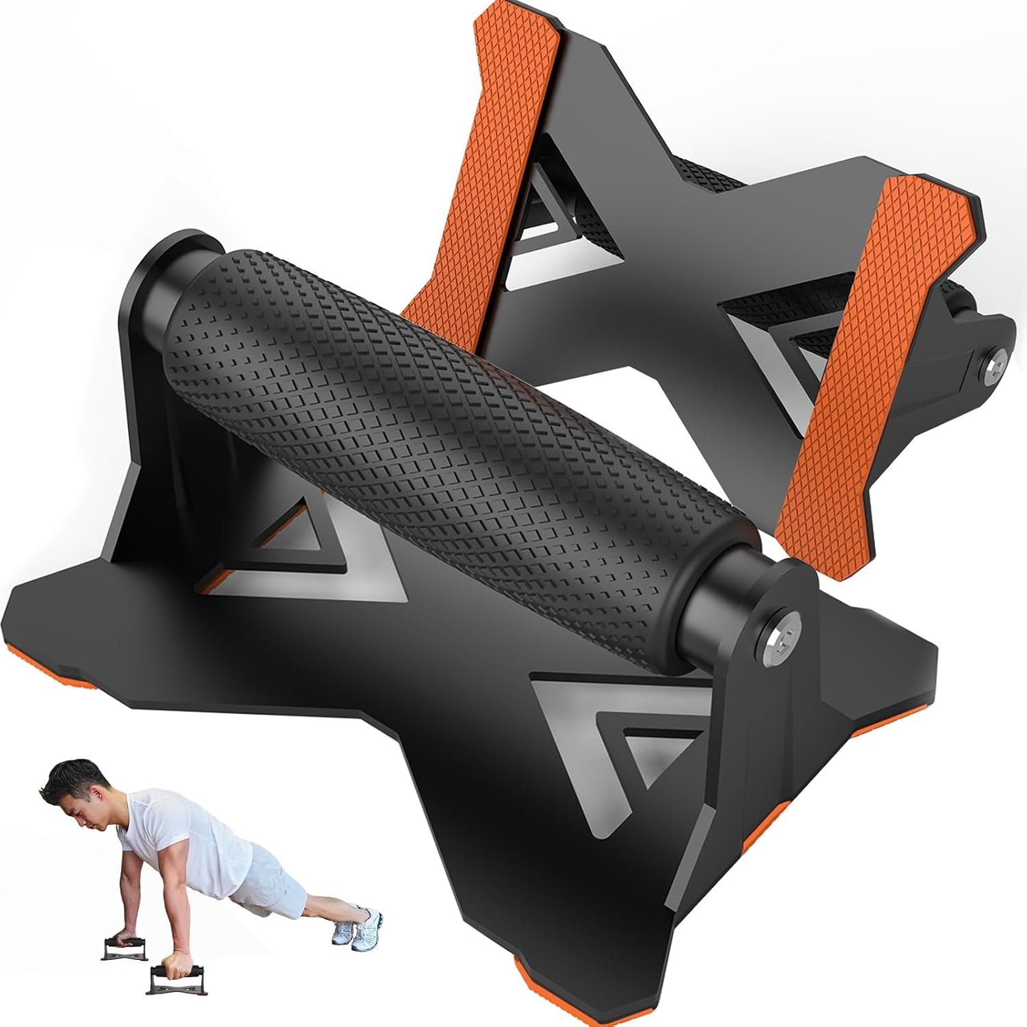 Push Up Bars, Heavy-Duty Steel Push Up Handles for Floor, Non-Slip Push Up Stands for Men and Women, Strength Training Pushup Stands Workout Equipment for Home Gym