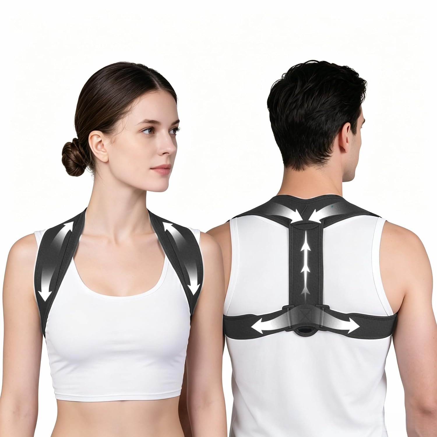Posture Corrector – Adjustable Upper Back Brace, Shoulder, Neck, Scoliosis, Pain Relief