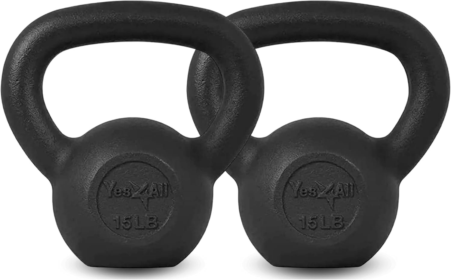 Yes4All Cast Iron Kettlebell, Strength Training Kettlebells 5-80 Lb (5,10,15,20,25,30,35,40,45,50,60,70,80 Lb) for Full Body Workout, Push up, Strength Training – Single & Kettlebell Set of 2 for Men
