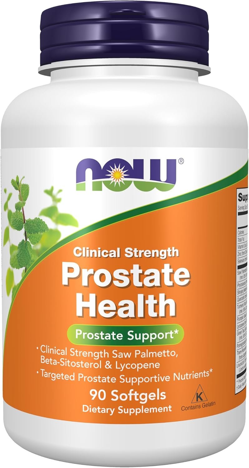 NOW Supplements, Prostate Health, Clinical Strength Saw Palmetto, Beta-Sitosterol & Lycopene, 90 Softgels