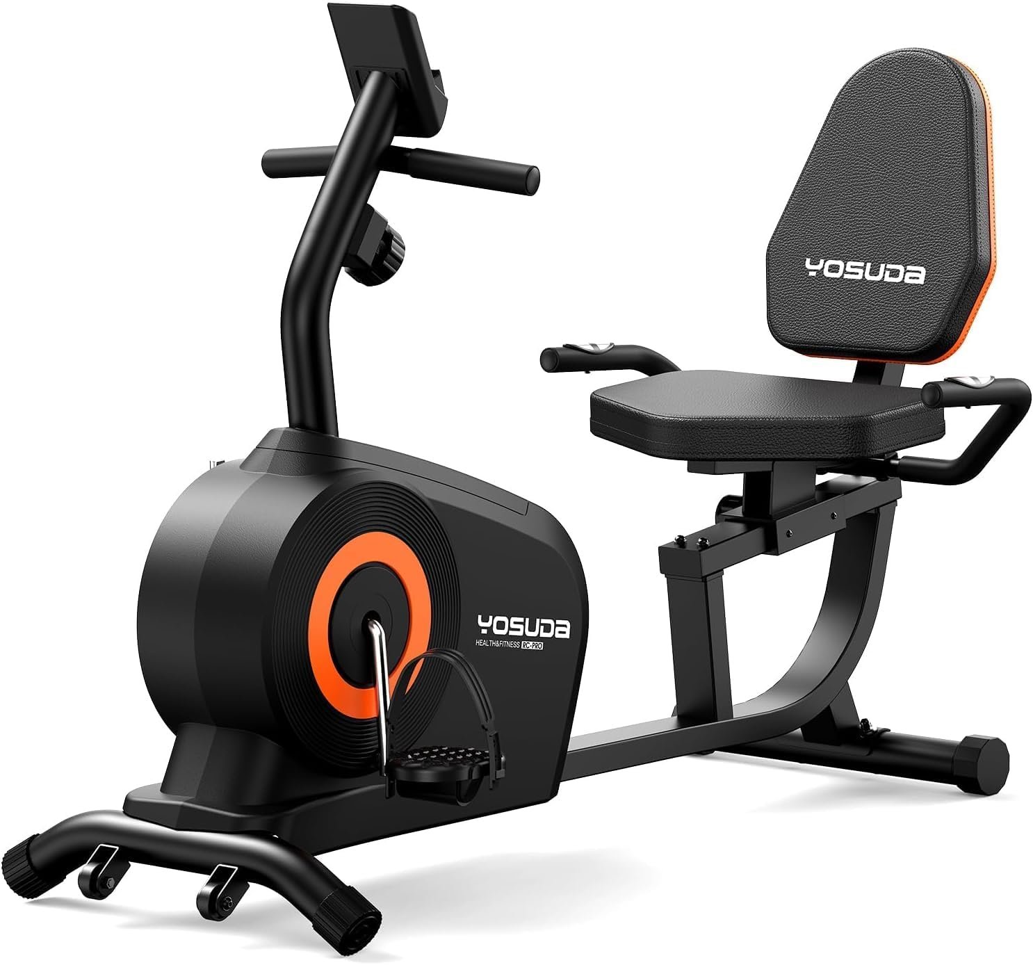 YOSUDA Recumbent Exercise Bike for Home，Magnetic Staionary Bike for Seniors | Quiet Recumbent Bikes with Adjustable Seat, 350LB Capacity, 16-level Resistance, LCD Monitor & Pulse Sensors
