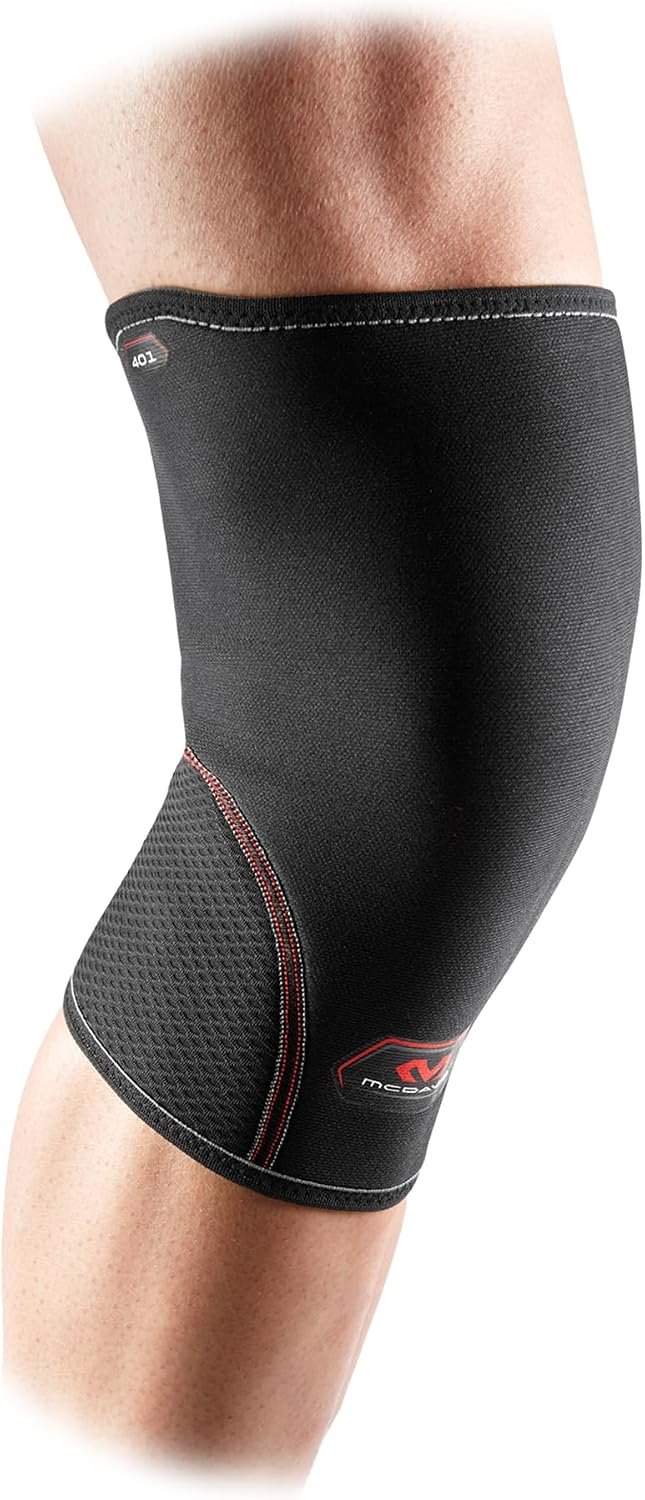 McDavid Knee Compression Sleeves. Lightweight Neoprene Support, Men/Women, for Left & Right Knee, Fits Men & Women, Includes 1 Sleeve, Black