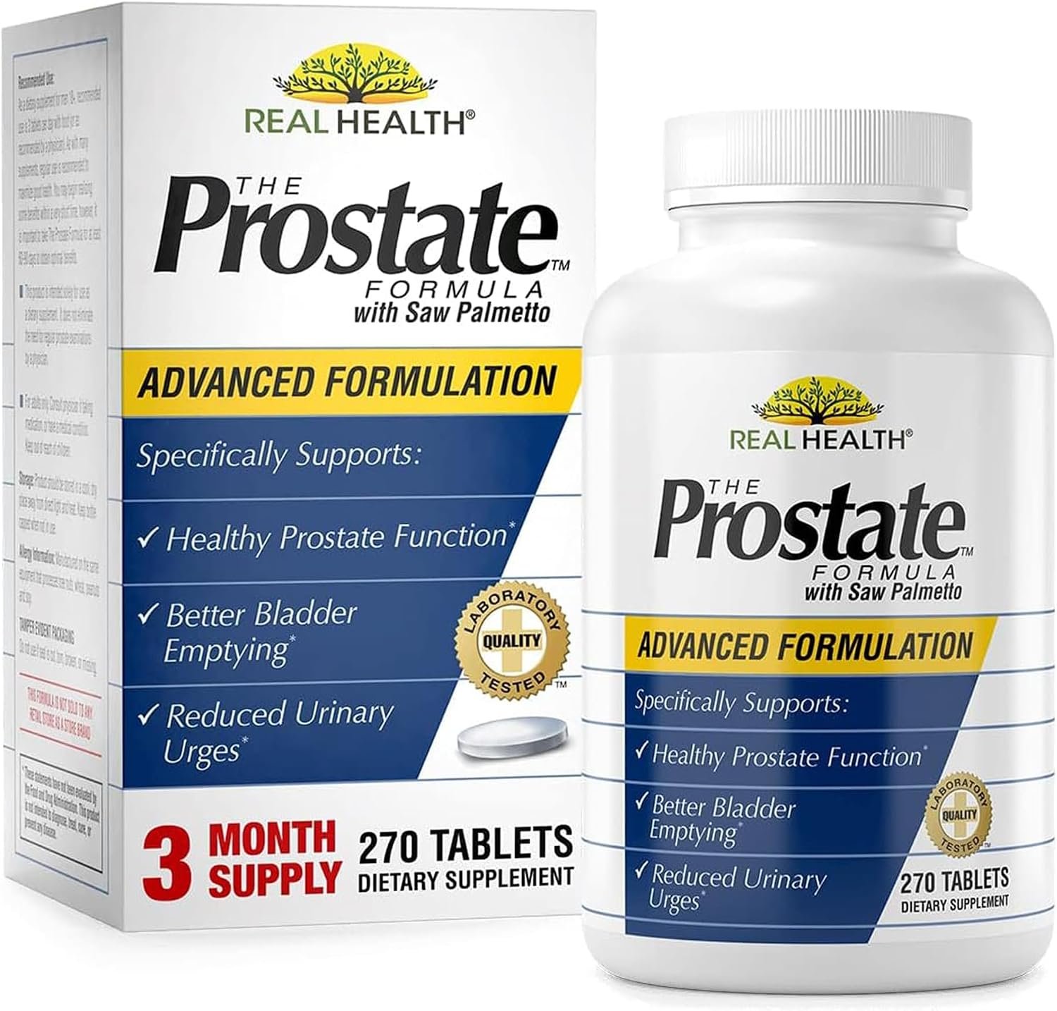 Real Health The Prostate Formula, Pomegranate, Zinc, Pumpkin – 270 Count | Advanced Prostate Health Supplements for Men, Saw Palmetto Formula for Healthy Bladder and Urinary Support