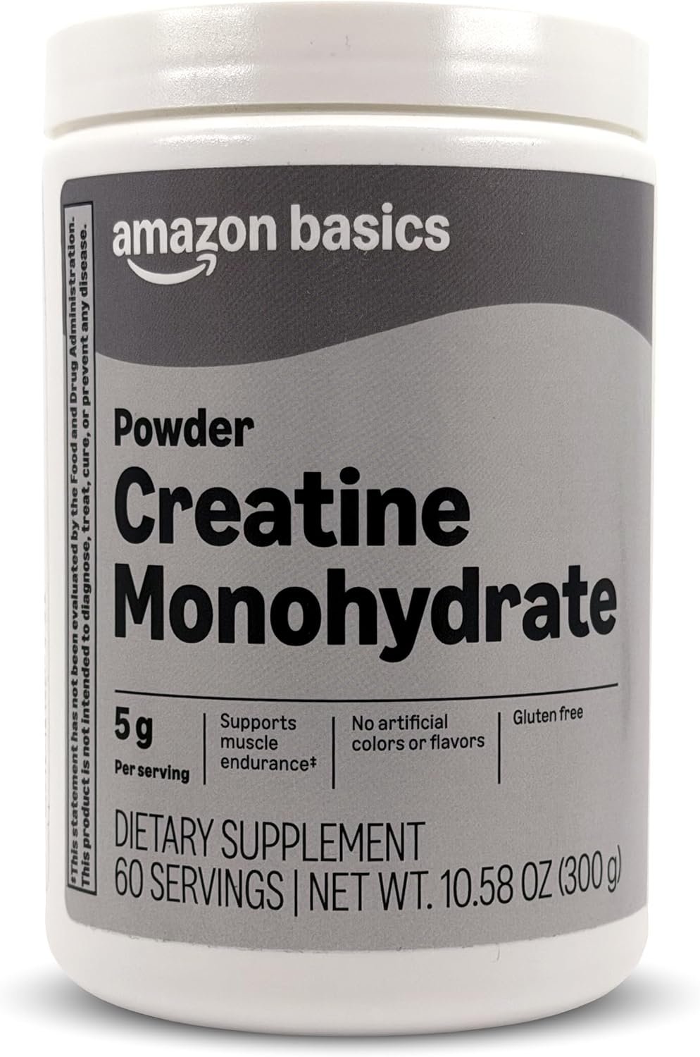 Amazon Basics Creatine Monohydrate Powder, 10.58 oz, 60 Servings