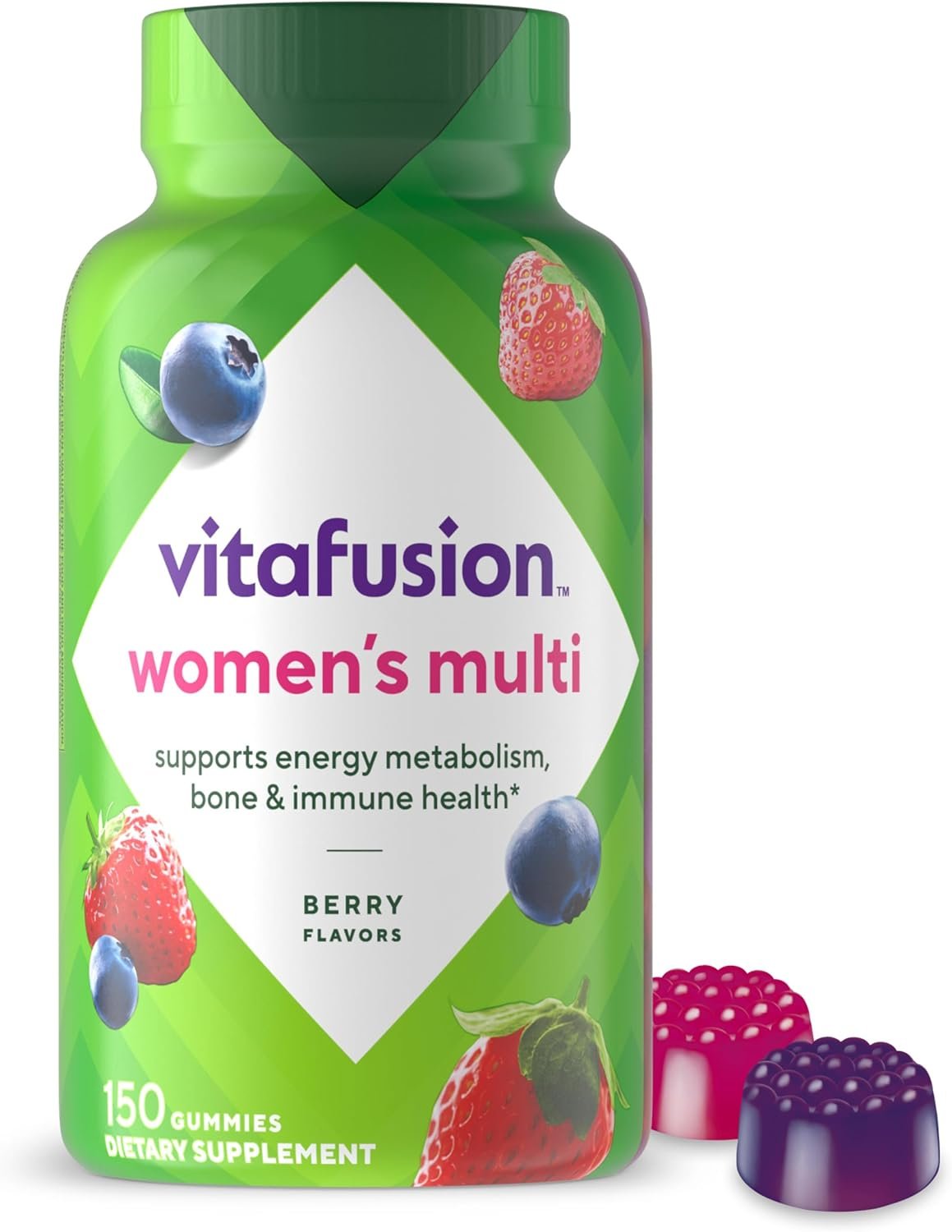 Vitafusion Women’s Multivitamin Gummy | 150 Adult Gummies | with Vitamins A, B, C, D, E | Berry Flavor | Gluten and Dairy Free Supplement