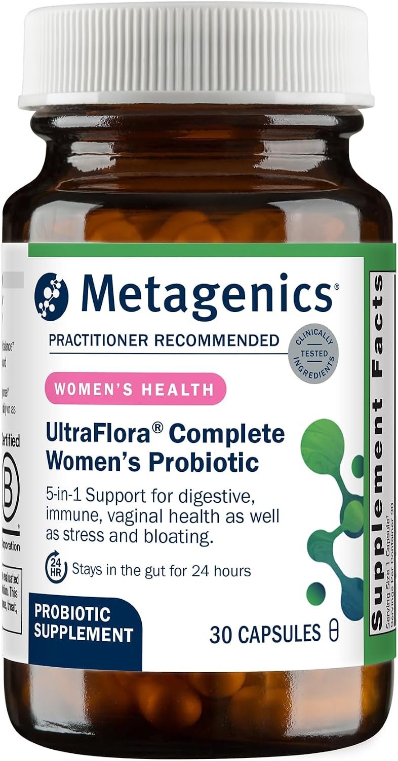 Metagenics UltraFlora Complete Women’s Probiotic – Shelf-Stable 5-in-1 Multi-Benefit Formula for Digestive, Immune, Vaginal, Urogenital & Microbiome Health* – 30 Capsules