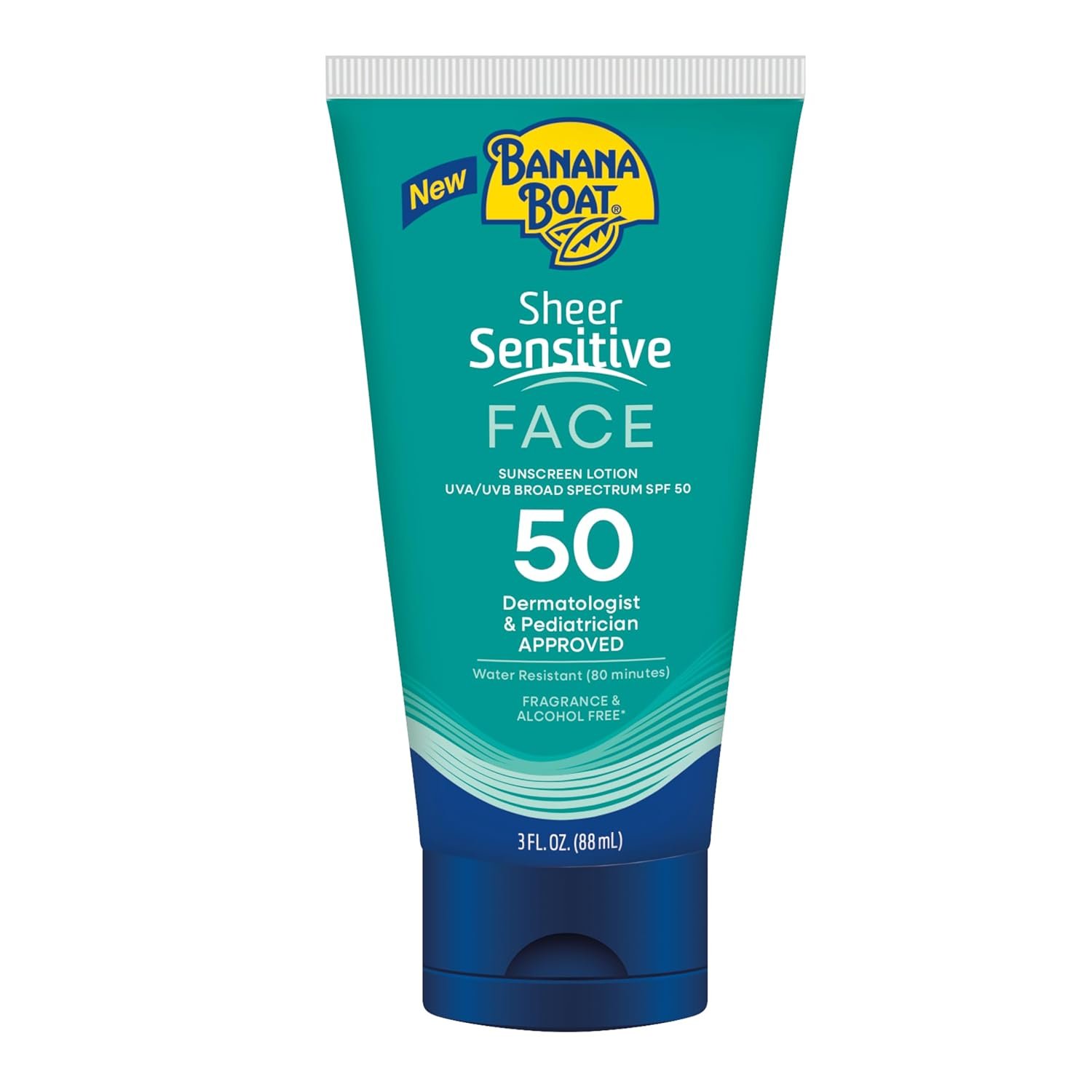 Banana Boat Sheer Sensitive Face Sunscreen Lotion, SPF 50, 3oz