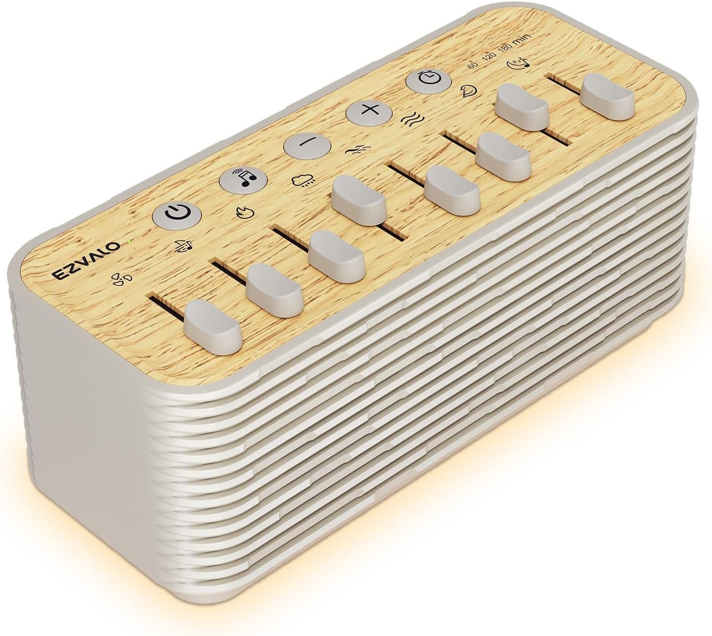 White Noise Sound Machine for Sleep, Gifts for Women | 255+ Natural Sound Combinations, Breathing Night Light with Sleep Timer, Volume Control, Rechargeable Bluetooth Speaker