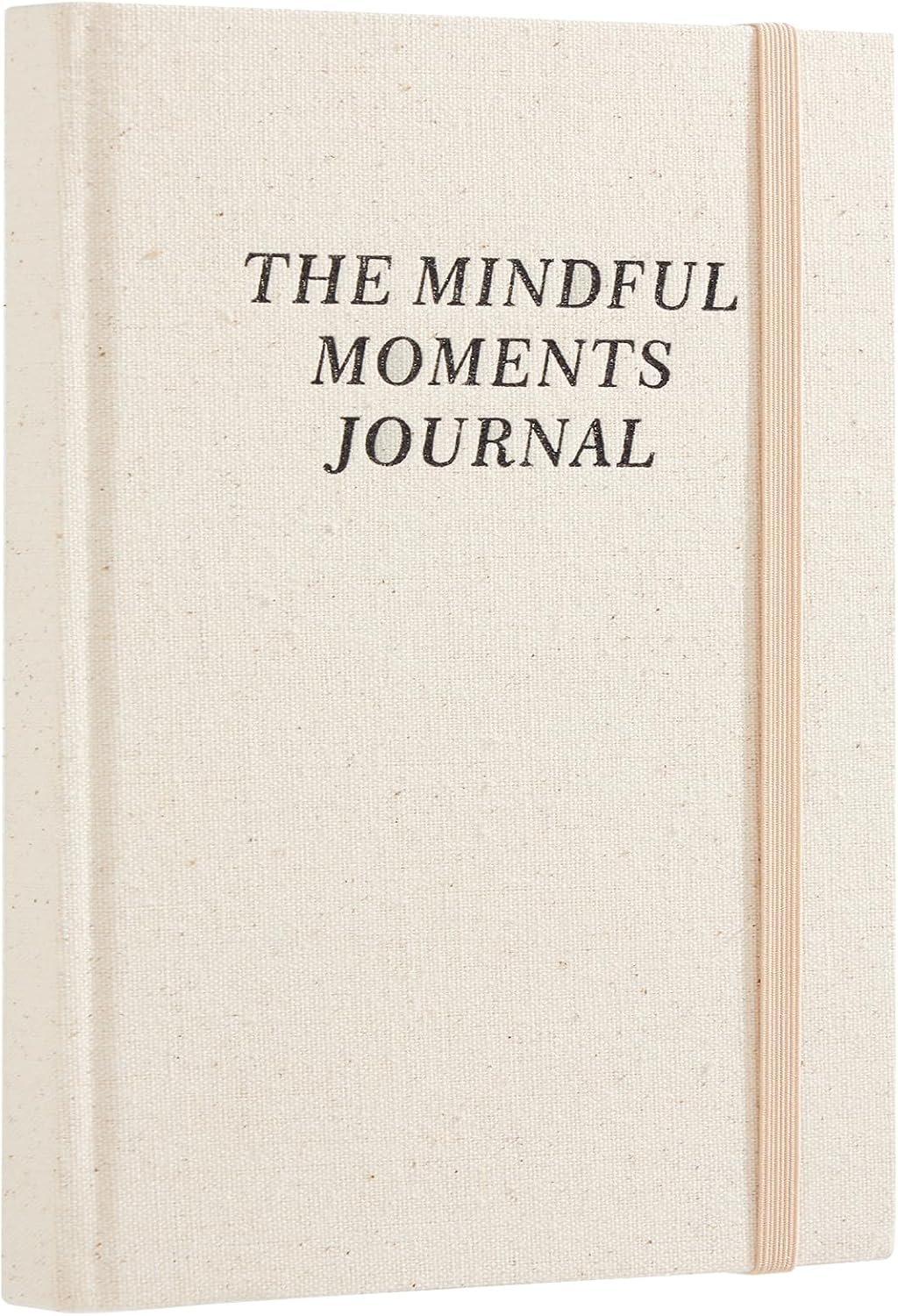 5 MINUTES A DAY Mental Health Journal for Women & Men: A Guided Mindfulness & Goal-Setting Workbook to Reduce Stress, Practice Daily Gratitude & Build Self-Care Habits | Linen Hardcover, Beige