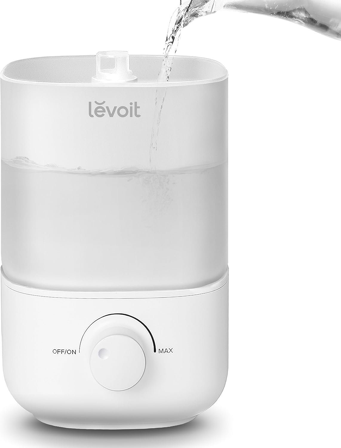 Levoit Top Fill Humidifiers for Bedroom, 2.5L Tank for Large Room, 28dB | Easy to Fill & Clean, Quiet Cool Mist Air Humidifier for Home Baby Nursery & Plants, Auto Shut-off for Safety, 25H Lasting