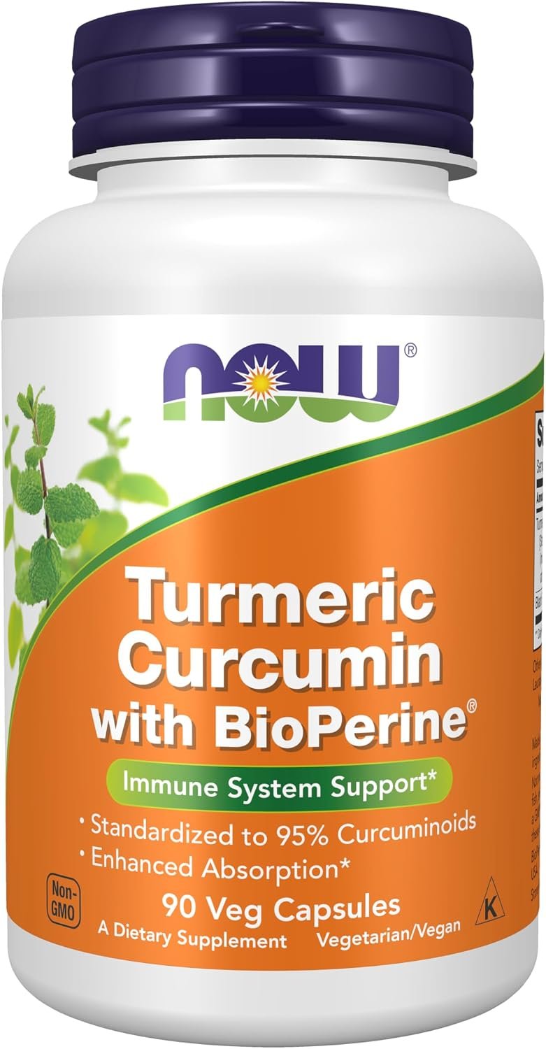 Now Supplements, Turmeric Curcumin with BioPerine, 90 Veg Caps