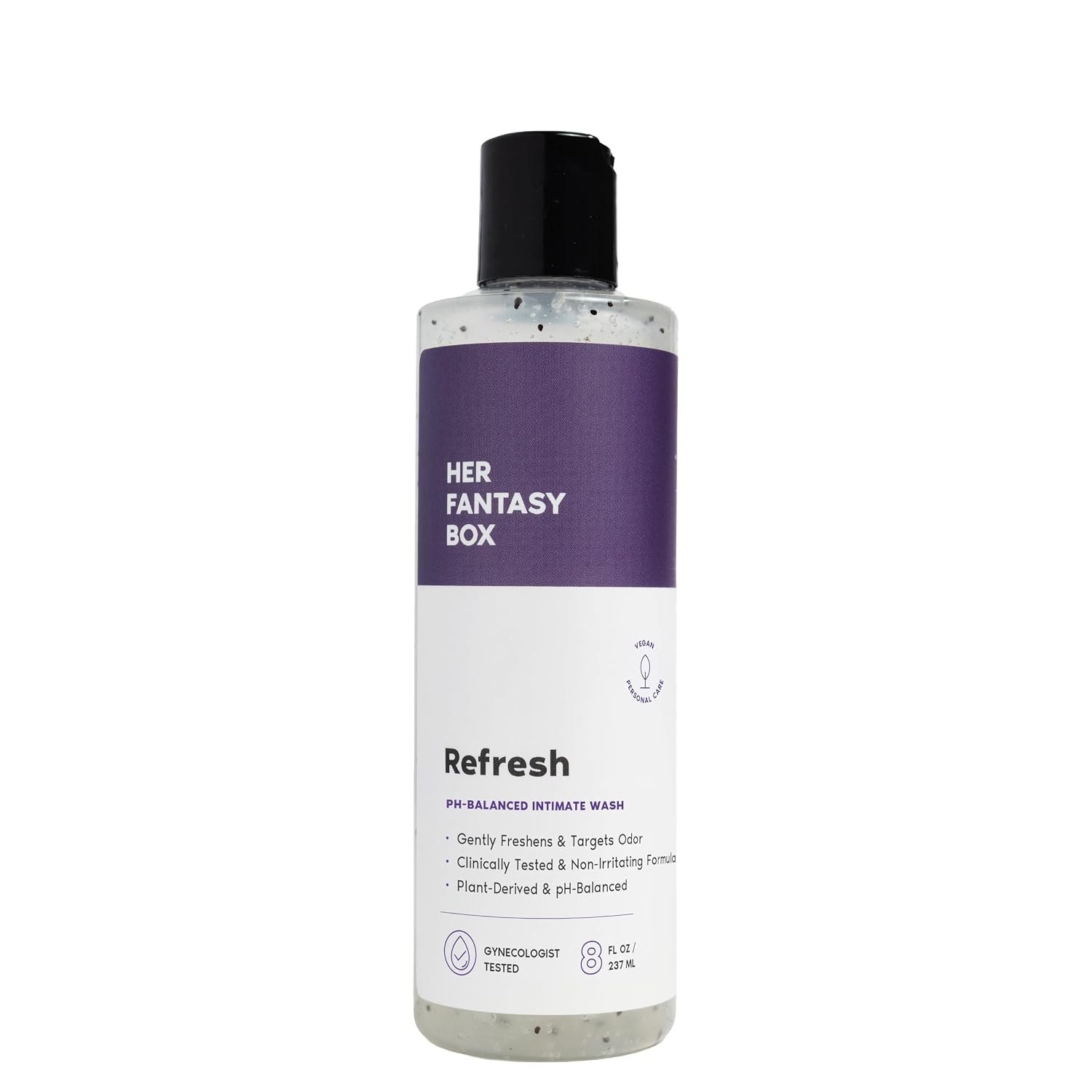 Her Fantasy Box | Refresh pH Balancing Shower Gel – Natural Feminine Hygiene Solution for Gentle Cleansing, Odor Control, and Skin Nourishment – pH-Balanced Formula for All Skin Types (8 oz)