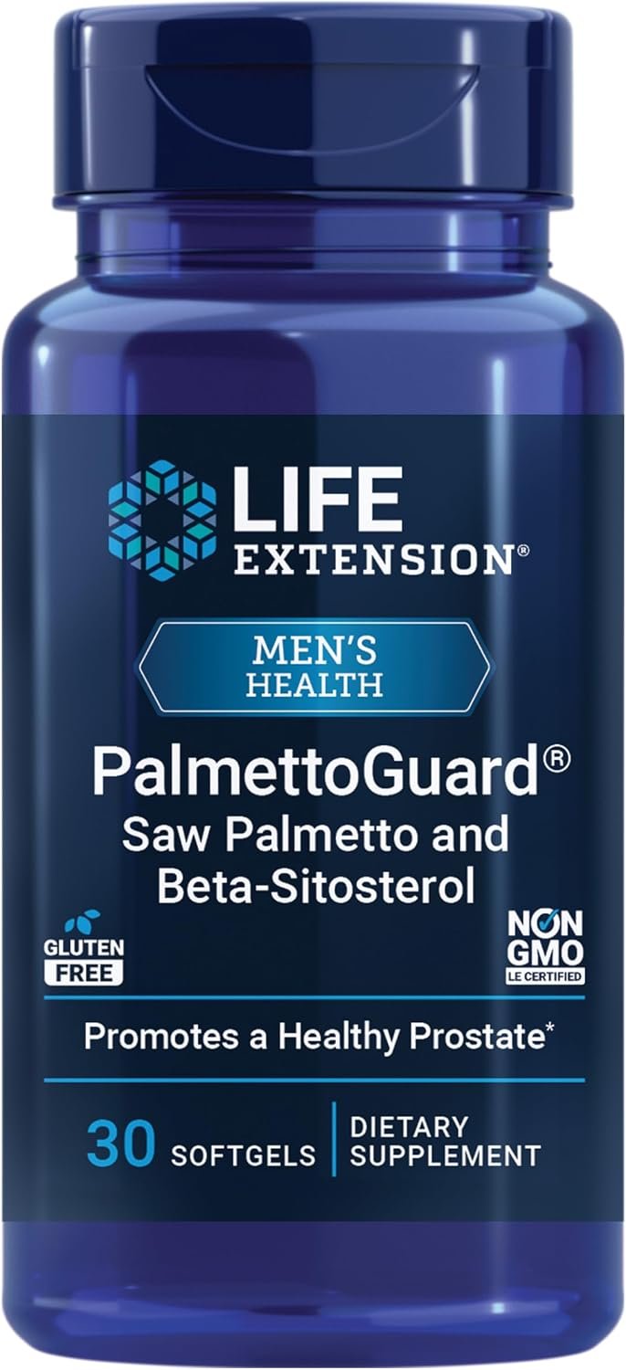 Life Extension PalmettoGuard Saw Palmetto, 30 Softgels | With Beta-Sitosterol, Supports Healthy Prostate Function & Hormone Metabolism, Gluten-Free & Non-GMO