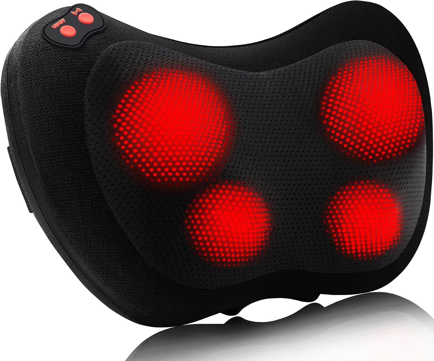 Papillon Back Massager with Heat,Shiatsu Neck Massage Pillow for Neck,Shoulder,Foot&Lower Back Pain Relief Deep Tissue,Body Muscle Relaxation Tool Gifts for Women/Mom/Dad(Black)