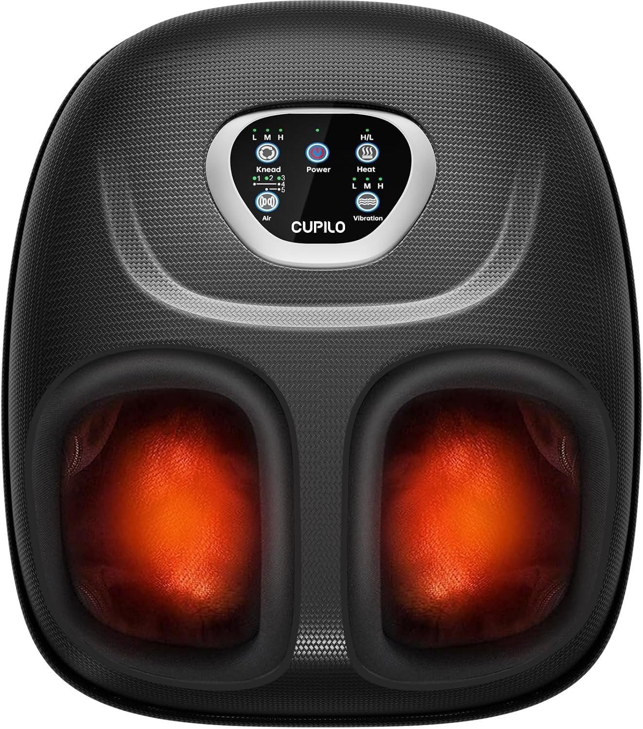 CuPiLo Foot Massager FSA Eligible HSA 2026 Upgraded, Birthday Gifts for Women Men Mom Dad, Feet Massager with Heat for Plantar Fasciitis Relief, 5 Levels Compression & Vibration Massage for Neuropathy