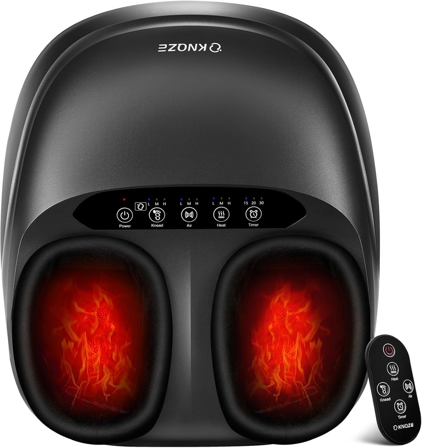 KNQZE Shiatsu Foot Massager with Heat, Compression, Deep Kneading Foot Massage for Plantar Fasciitis Relief, Remote Control, Multi Massage Modes, Auto Shut-Off Timer, FSA Eligible, Gifts for Women Men