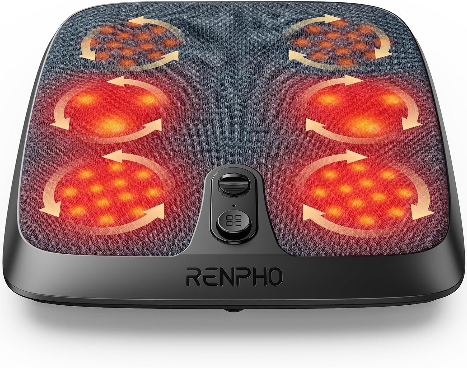 RENPHO FSA Slim Electric Shiatsu Foot Massager with Heat, Gifts for Women, Foot-Enabled On/Off Pressure Trigger for Easy Use, Deep Kneading for Neuropathy & Plantar Fasciitis Relief, Fits Under Sofa