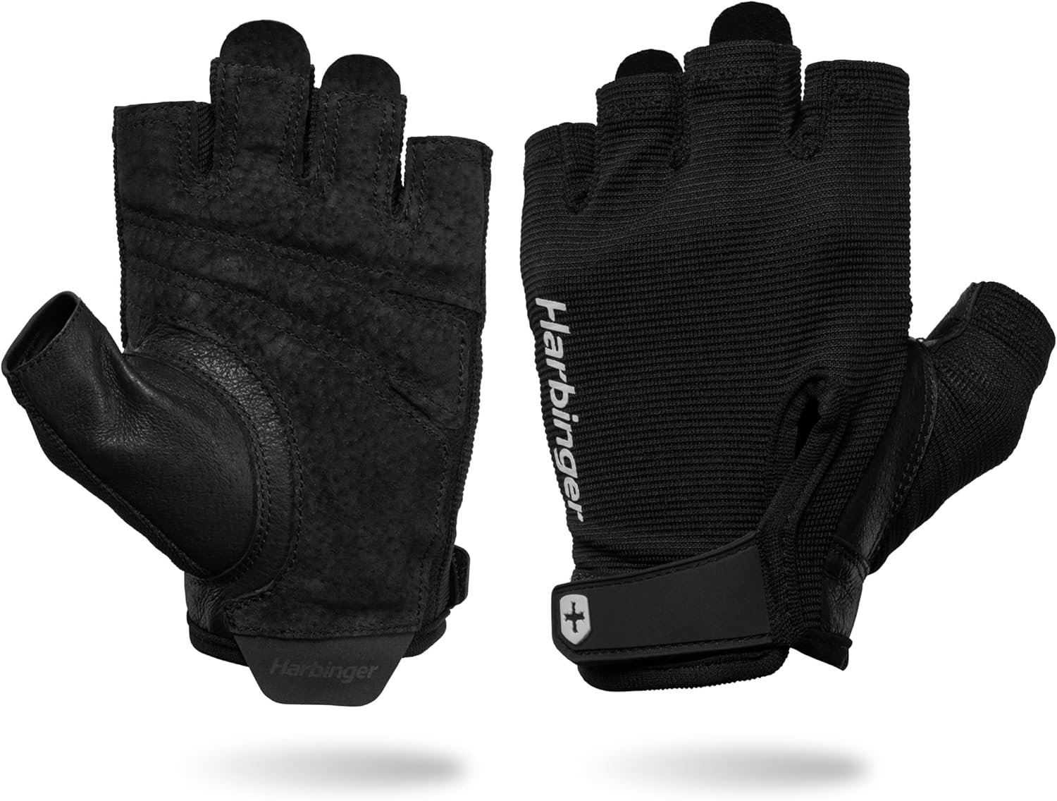 Power Gloves 3.0 – Durable Half Finger Weightlifting Gloves with Adjustable Wrist Closure, Breathable Leather Palm, Men’s