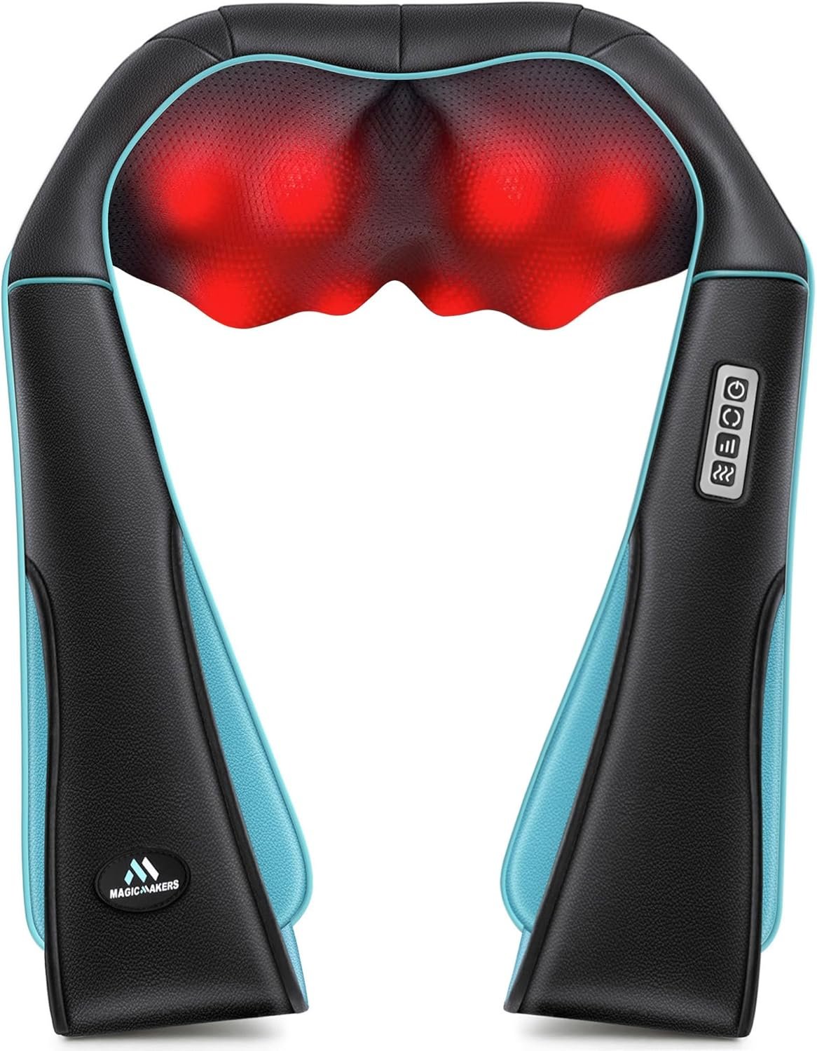 MagicMakers Shiatsu Neck Massager with Heat for Pain Relief Deep Tissue | Christmas Men Gift for Women, Mom, Dad, Her, Him – Fathers Day Dad Gifts, Amazing Back & Shoulder Relief from Daughter or Son