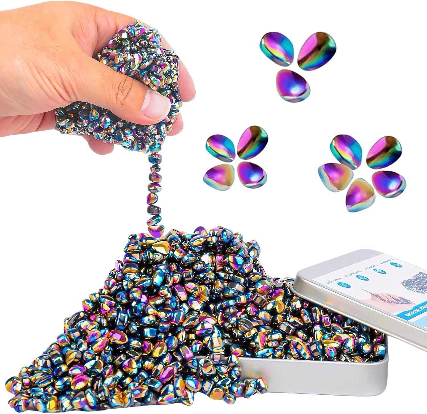 550PCS Magnetic Fidget Toys for Adults and Teens, Squeeze Toys with ADHD | Stocking Stuffer Gifts for Men and Women; Quiet Sensory Fidgets for Teens with Autism; Classroom Prizes, Desk and Travel Toys