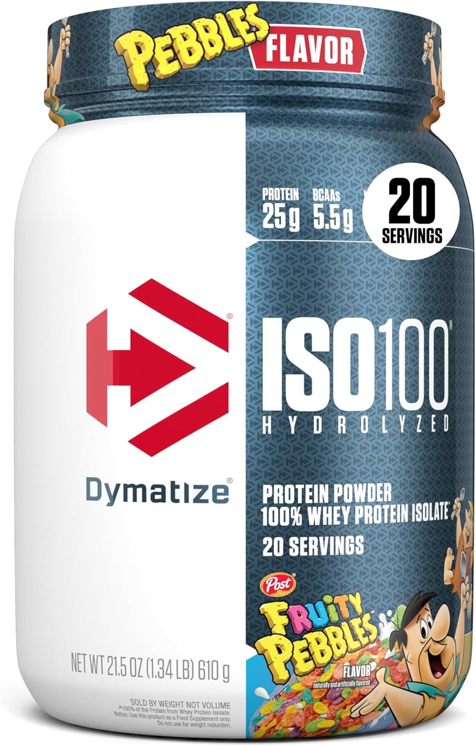 Dymatize ISO100 Protein Powder, 100% Whey Isolate, Fruity Pebbles