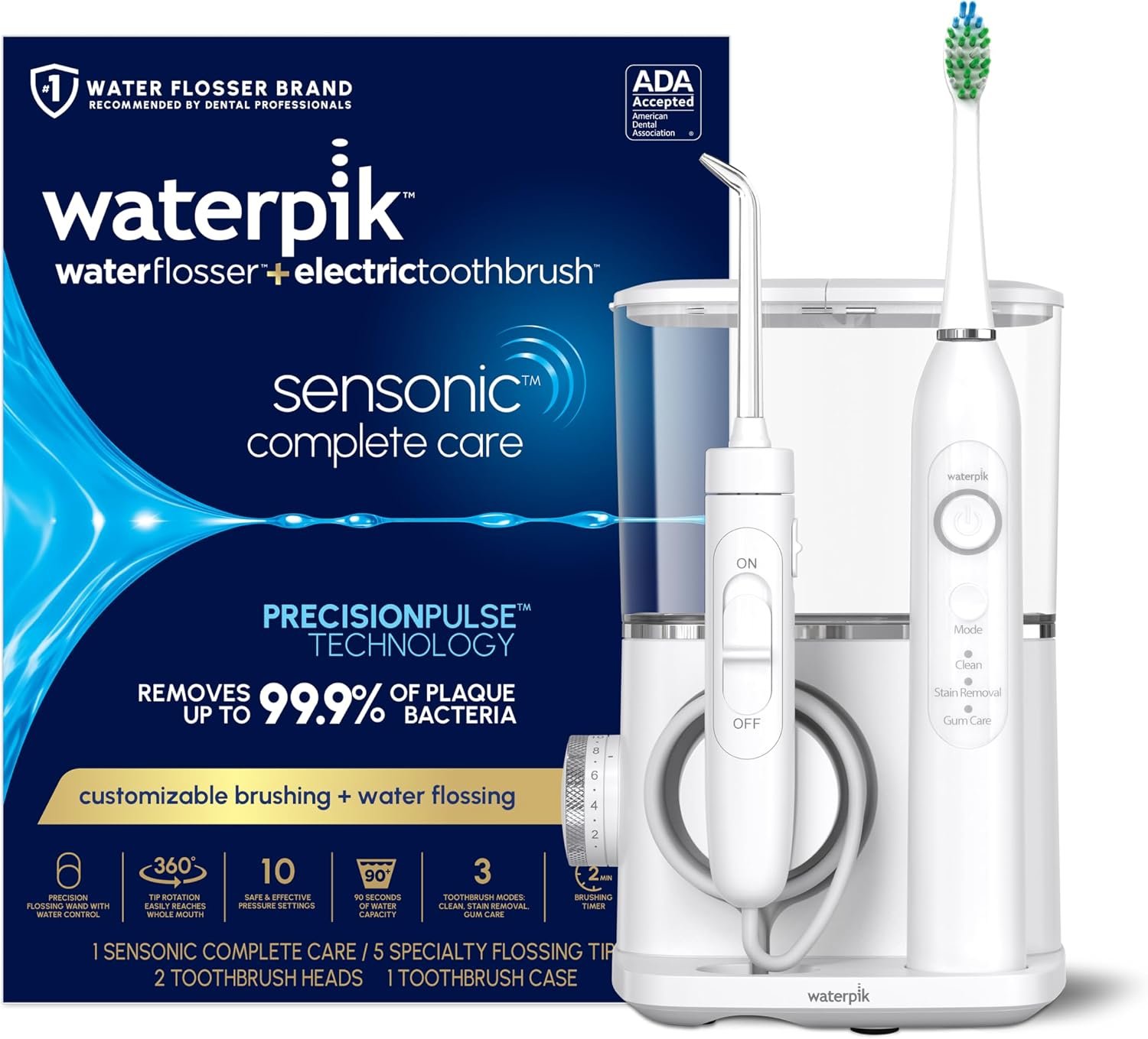 Waterpik Sensonic Complete Care Water Flosser & Electric Toothbrush Combo