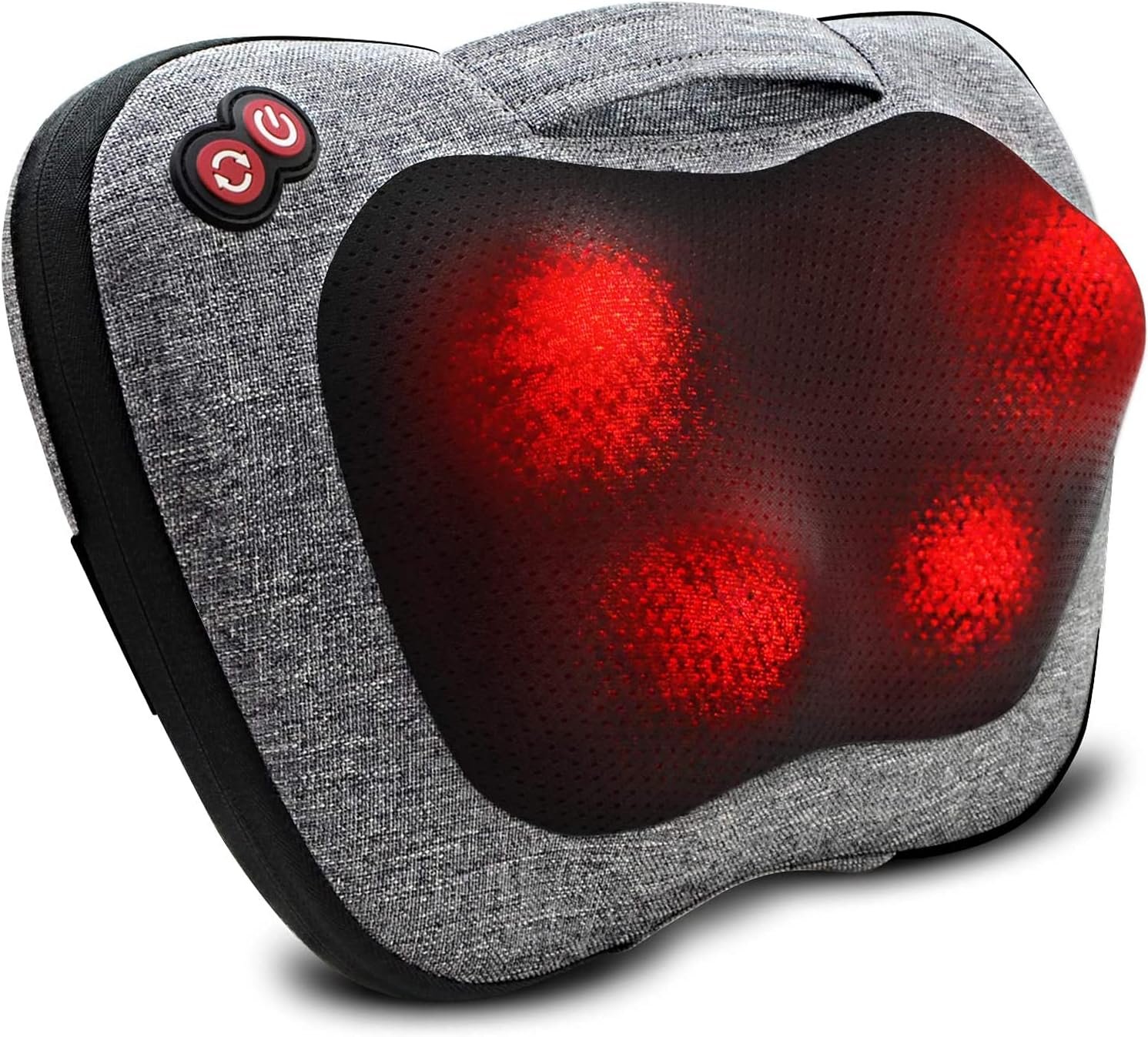 VIKTOR JURGEN Shiatsu Back Massager with Heat, Deep Tissue for Pain Relief | Electric 3D Kneading Massage Pillow for Neck, Shoulder, Back, Christmas for Men Women Dad Wife Mom Gifts (NOT Cordless)