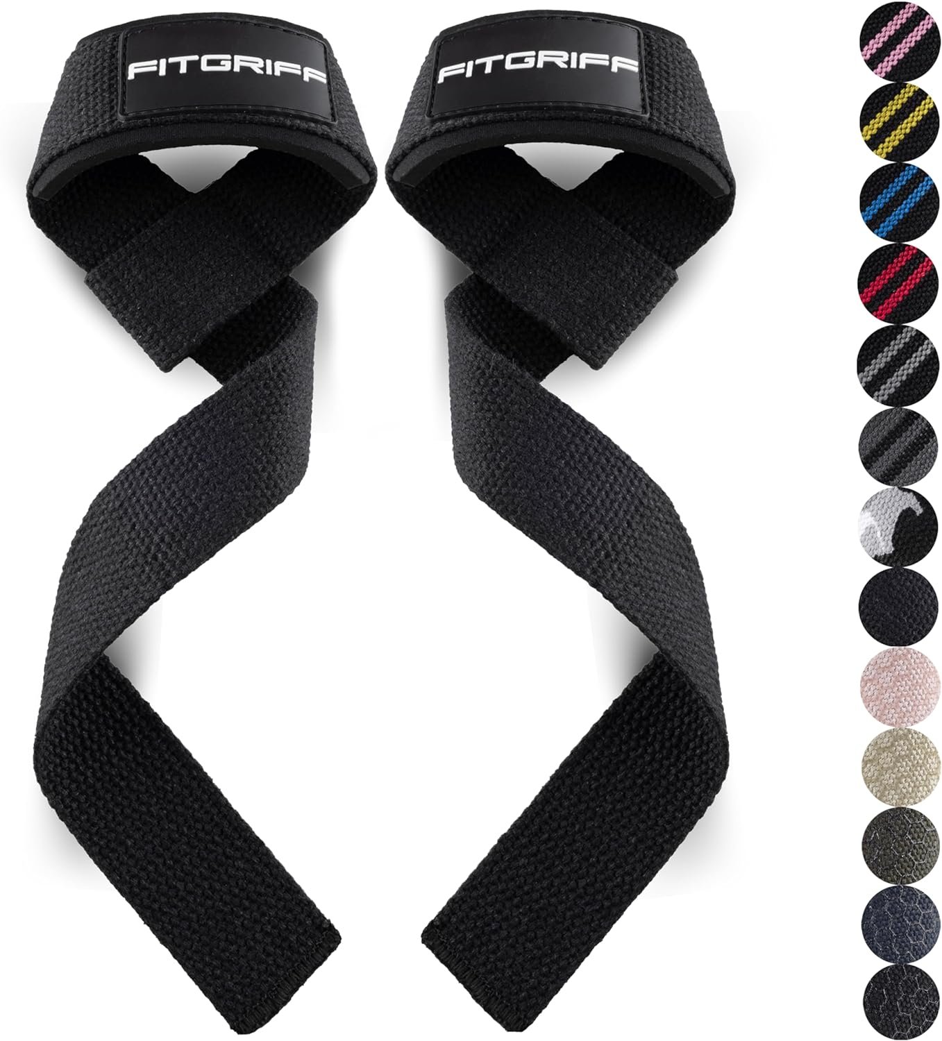 Fitgriff® Lifting Wrist Straps for Weightlifting, Gym, Deadlift, Workout (Made of Premium Cotton & Padded) – Men & Women