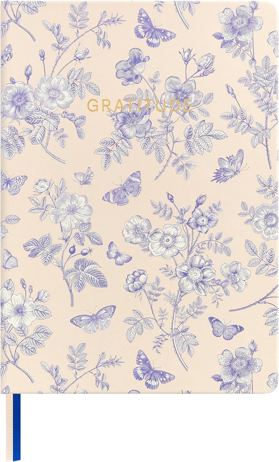 And Per Se Gratitude Journal for Women – 5 Minute Daily Practice with Prompts & Quotes – Undated Mindfulness & Happiness Notebook (Blue Flowers)