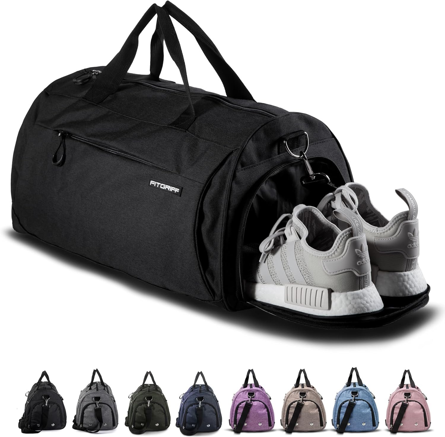 Fitgriff® Gym Bag for Men & Women with Shoe & Wet Compartment – Duffle Bag for Travel, Sports, Fitness & Workout