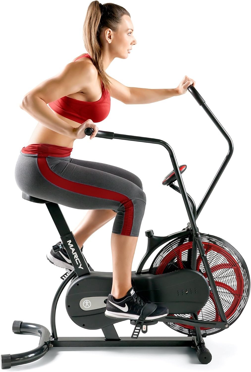 Marcy Air-Resistance Exercise Fan Bike With Dual Action Handlebars