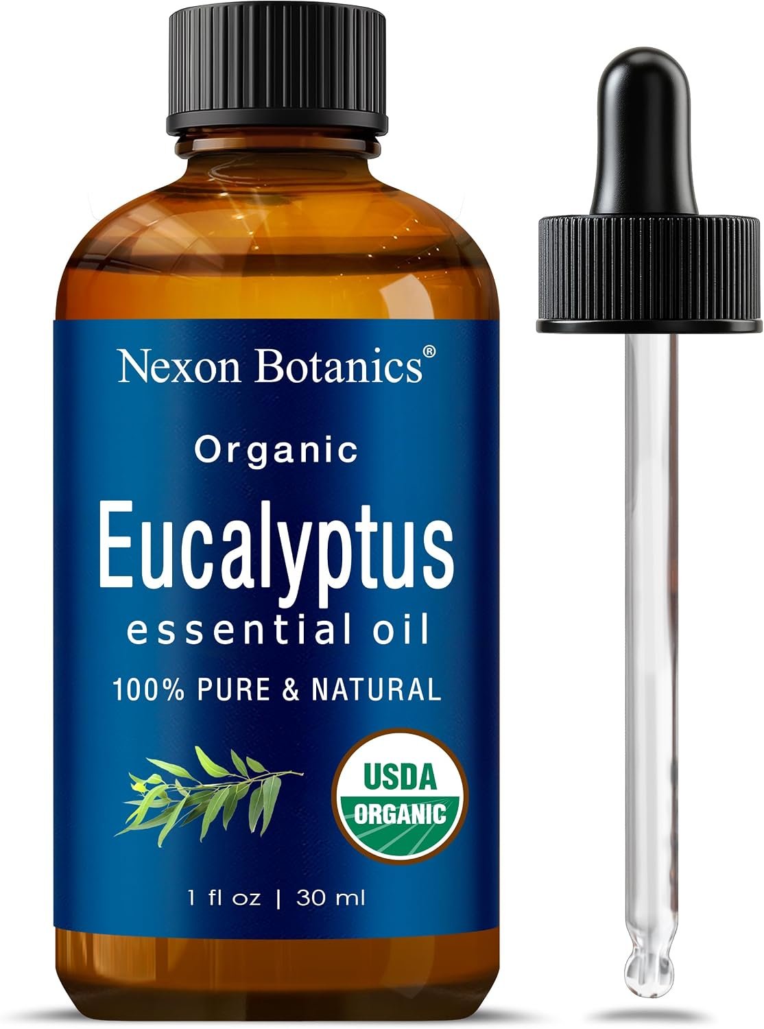 Organic Eucalyptus Essential Oil 30 ml – 100% Pure & Natural – Hexane Free | Essesntial Oil for Aromatherapy, Diffusers, DIY, Candle and Soap Making Scent – Nexon Botanics