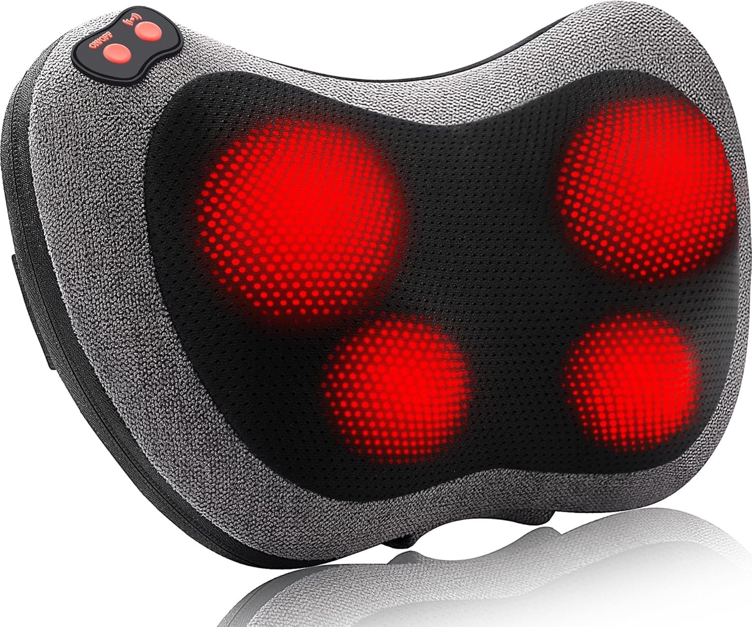 Papillon Back Massager with Heat, Shiatsu Deep Tissue Massage for Neck, Shoulder, Upper & Lower Back Pain Relief, Electric Kneading 3D Massager Pillow,Gifts for Women,Men,Mother,Her (Gray)