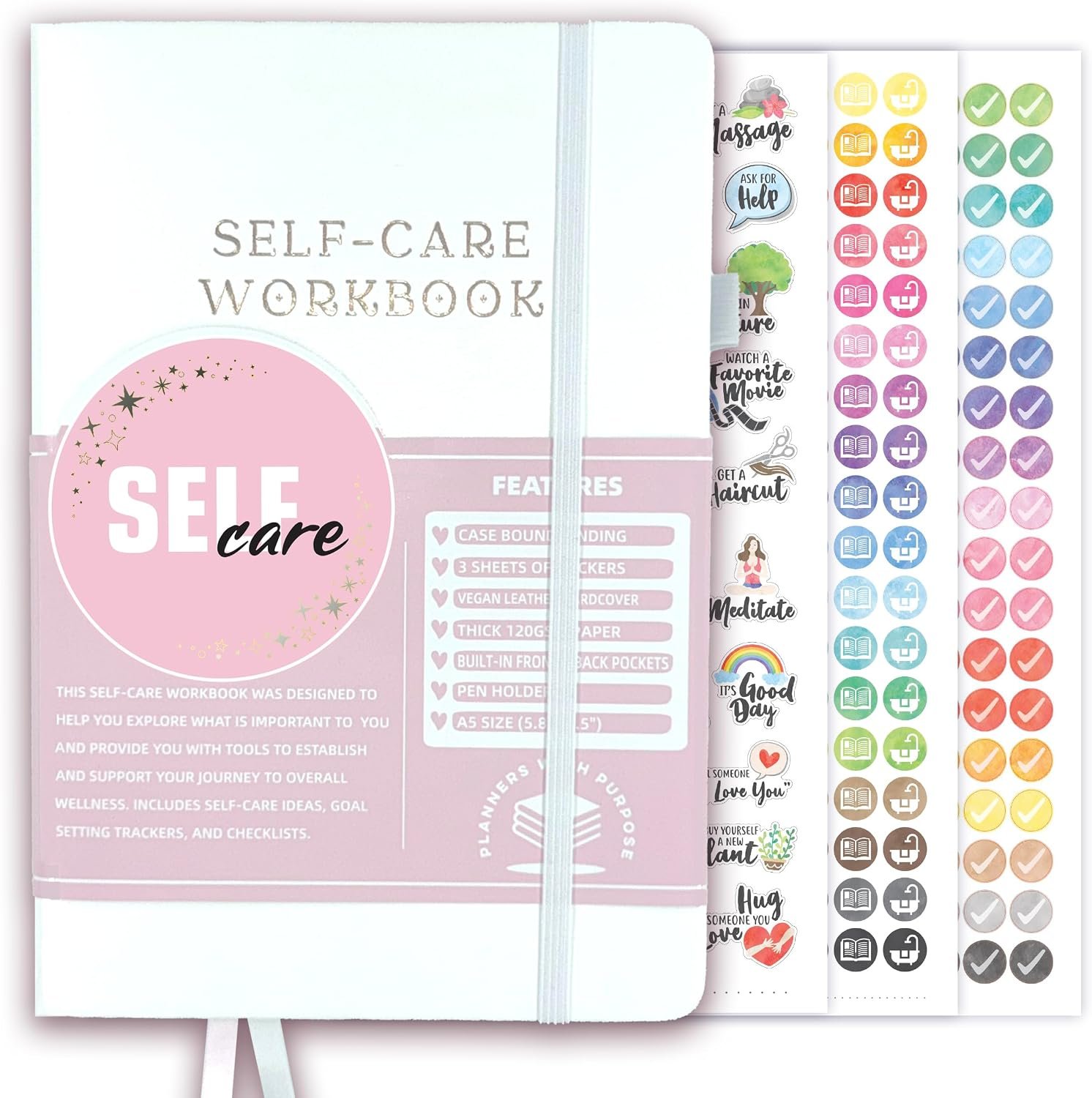 Self-Care Planner for Women – Wellness & Mindfulness Journal with Guided Prompts, Self Love & Gratitude Exercises – Daily Reflection & Goal Setting Notebook – Aesthetic Hardcover A5 (white)