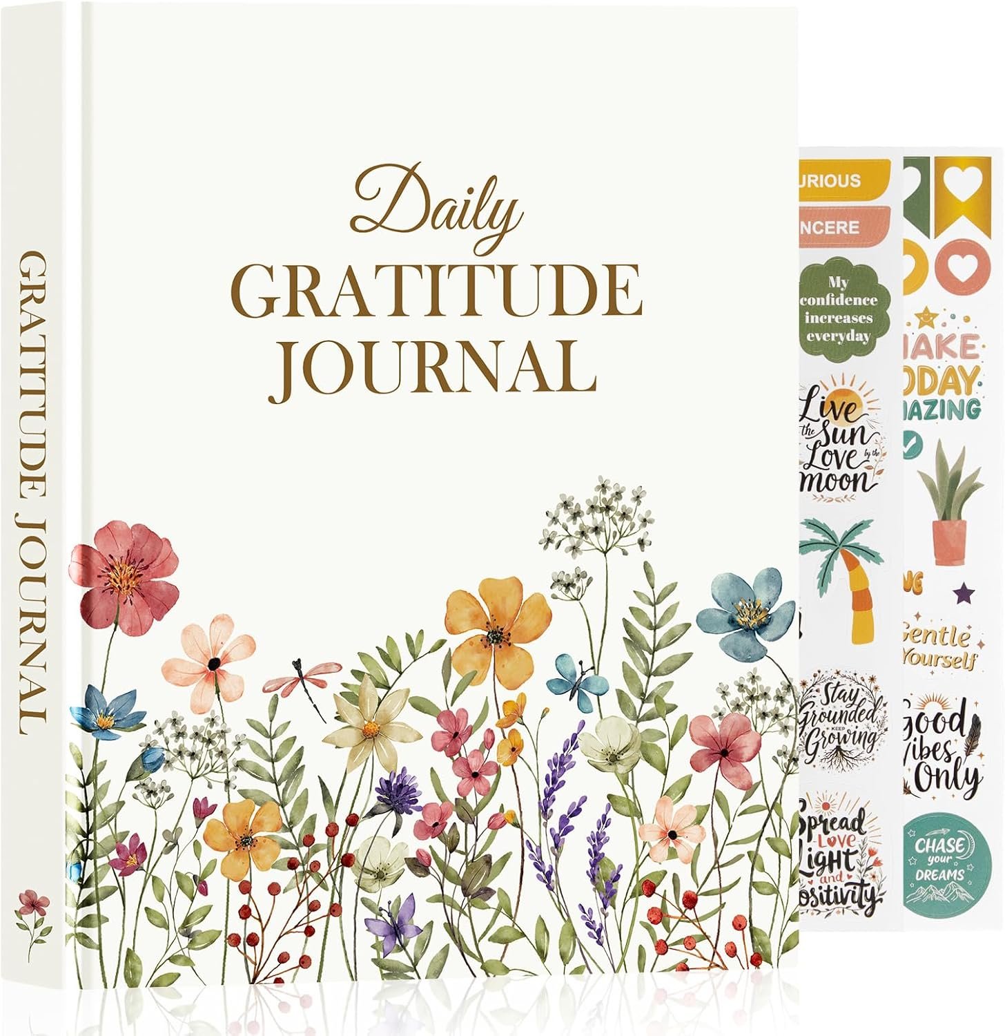 Lanpn Daily Gratitude Journal for Woman Men, 4 Month Affirmation & Mindfulness Planner, 7.8″x9.2″ The 5 Minute Grateful Guided Diary, Undated Reflection Notebook with Positivity Prompts & Quotes