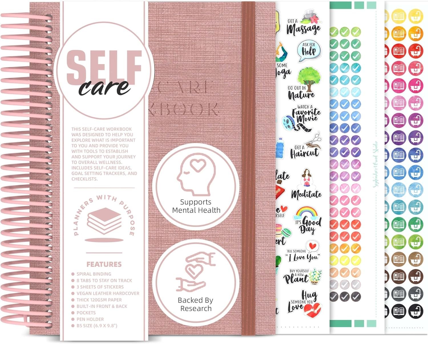 Self Care Journal – Guided Daily Reflection Notebook to Support Mental & Physical Health Habits – Self Love Manifestation & Affirmations Planner – Personal Growth Goals Happiness 2026