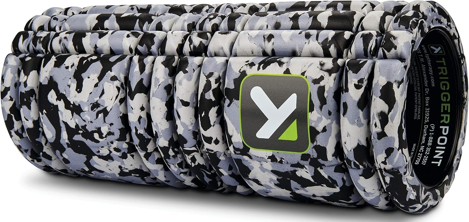 TRIGGERPOINT Performance Therapy Grid Foam Roller for Exercise, Deep Tissue Massage and Muscle Recovery, Original (13-Inch), Grey Camo