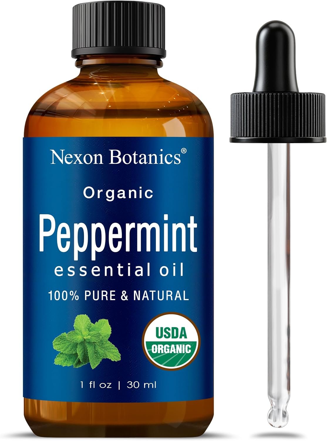 Organic Peppermint Essential Oil 30 ml – 100% Pure & Natural – Hexane Free | Essential Oil for Aromatherapy, Diffusers, DIY, Candle and Soap Making Scent – Nexon Botanics