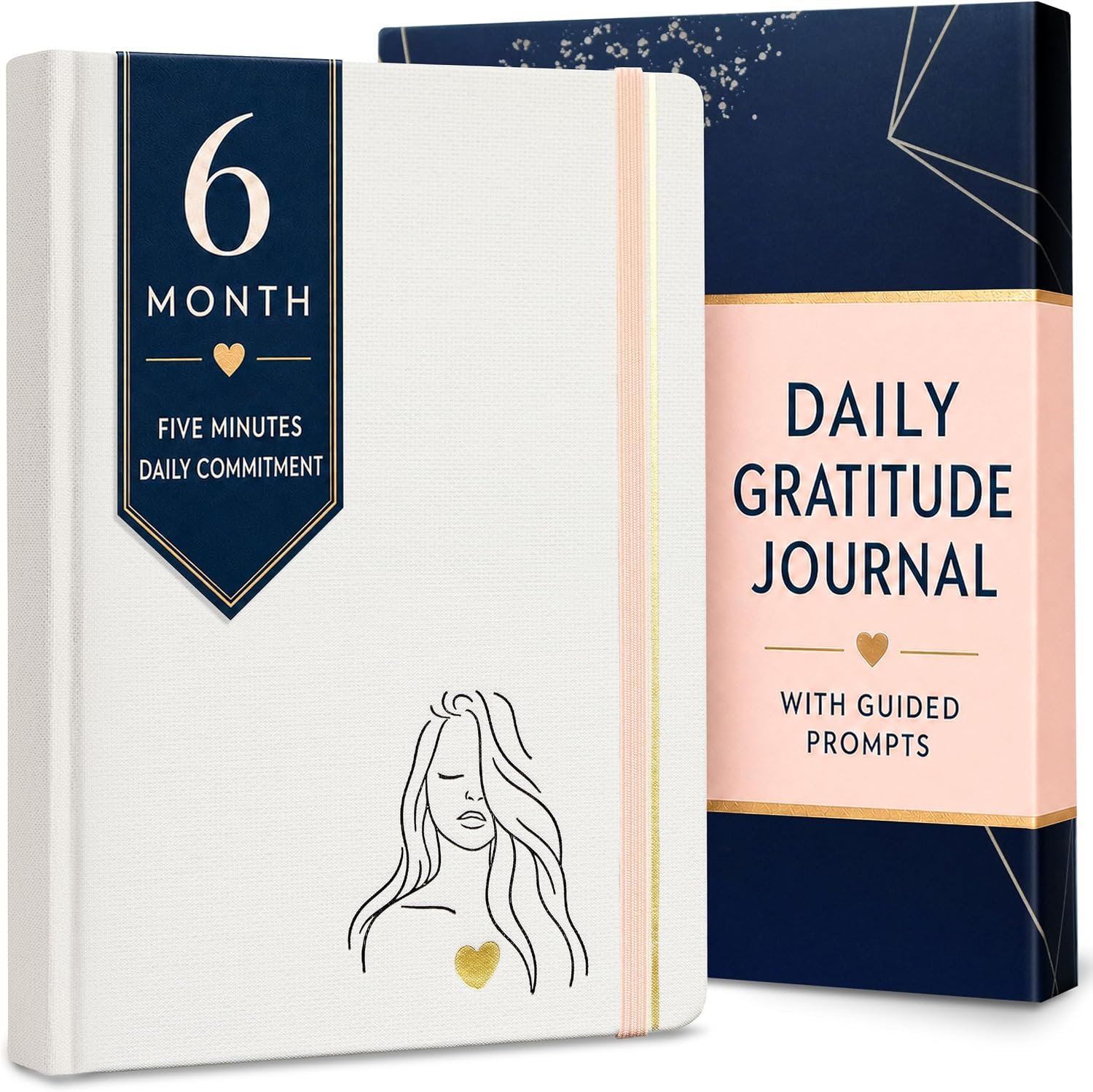 Premium Gratitude Journal for Women – 6 Month Guided Daily Prompts – Hardcover, 249 Pages, Lay Flat, 100gsm Paper, Gift Boxed – Affirmation, Self Care Gifts for Women, Mindfulness, Wellness