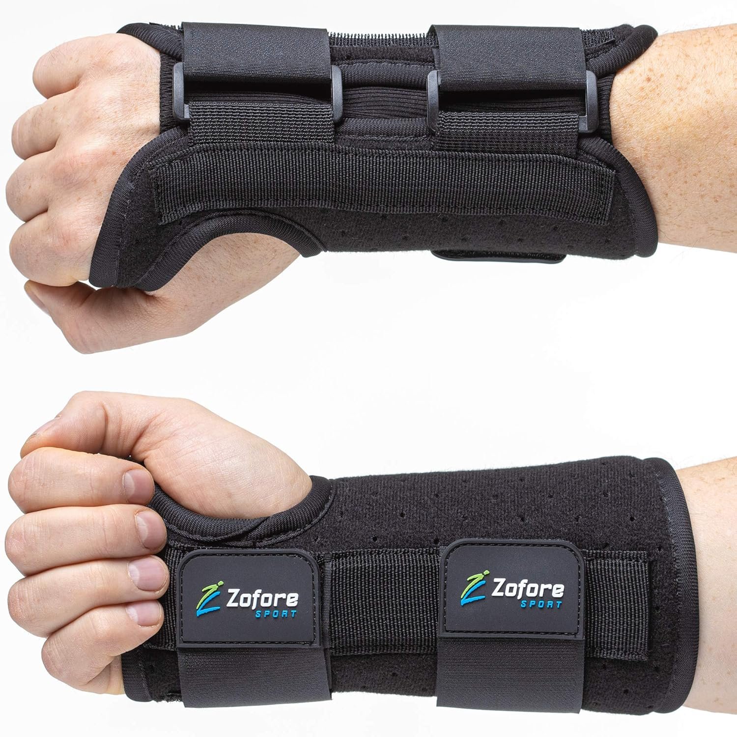 Carpal Tunnel Wrist Brace Support with 2 Straps and Metal Splint Stabilizer – Helps Relieve Tendinitis Arthritis Carpal Tunnel Pain – Reduces Recovery Time for Men Women – Right (L/XL)