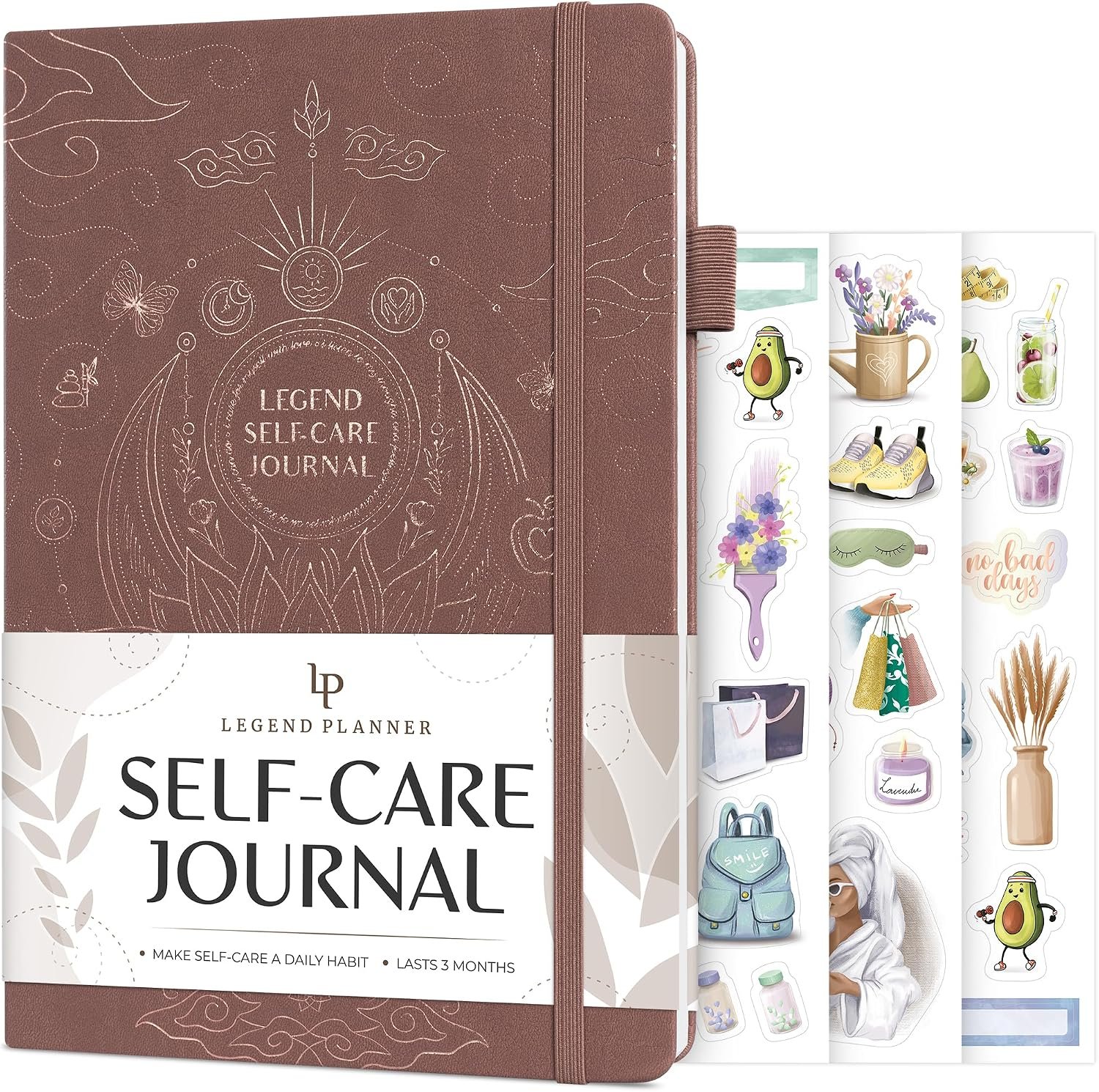 Legend Self-Care Journal – Guided Daily Reflection Notebook for Mental & Physical Health – Mood & Personal Development – 3-Month, 7×10” (Terracotta)