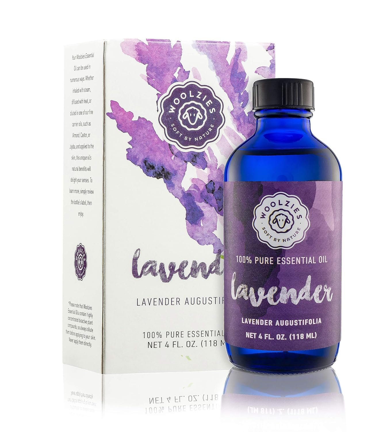 Woolzies Lavender Essential Oil – Aromatherapy Essential Oils for Diffuser and Topical Use | 100% Pure Therapeutic Grade Lavendar | 4 Fl Oz